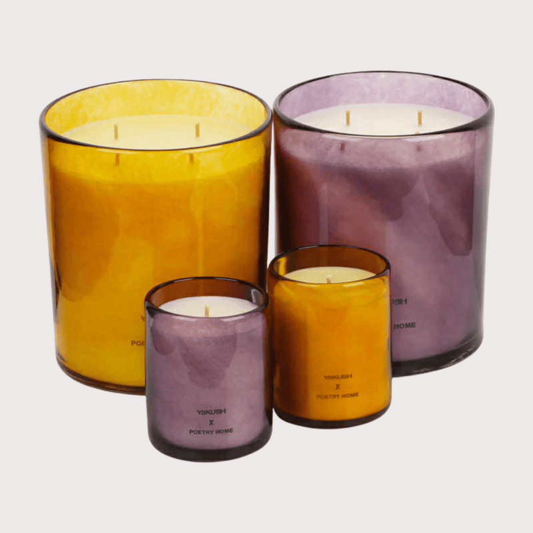 POETRY HOME x YAKUSH Candle - Amber/Small by Yakush at White Label Project