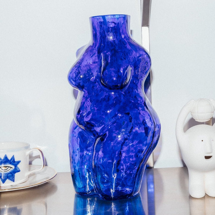 Venus Vase - Sapphire/Small by Yakush at White Label Project