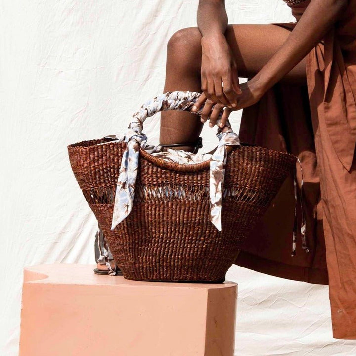 Butterfly Medium Bag Brown by Aketekete at White Label Project
