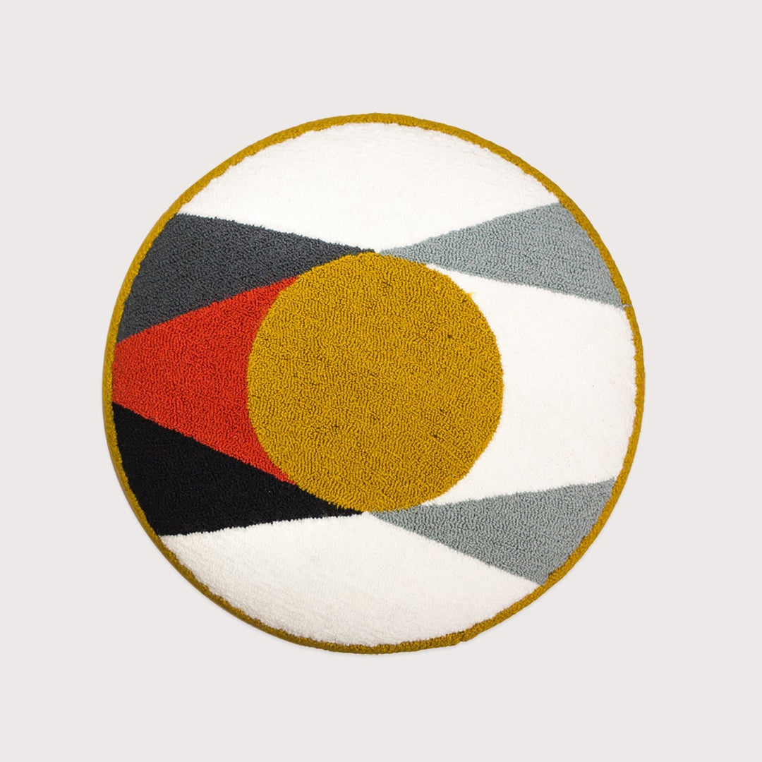 Guajira Cósmica Stool — Beige / Yellow by Atlas at White Label Project