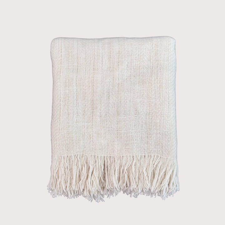 Tsireletso Throw — Oat Cream by Barali at White Label Project