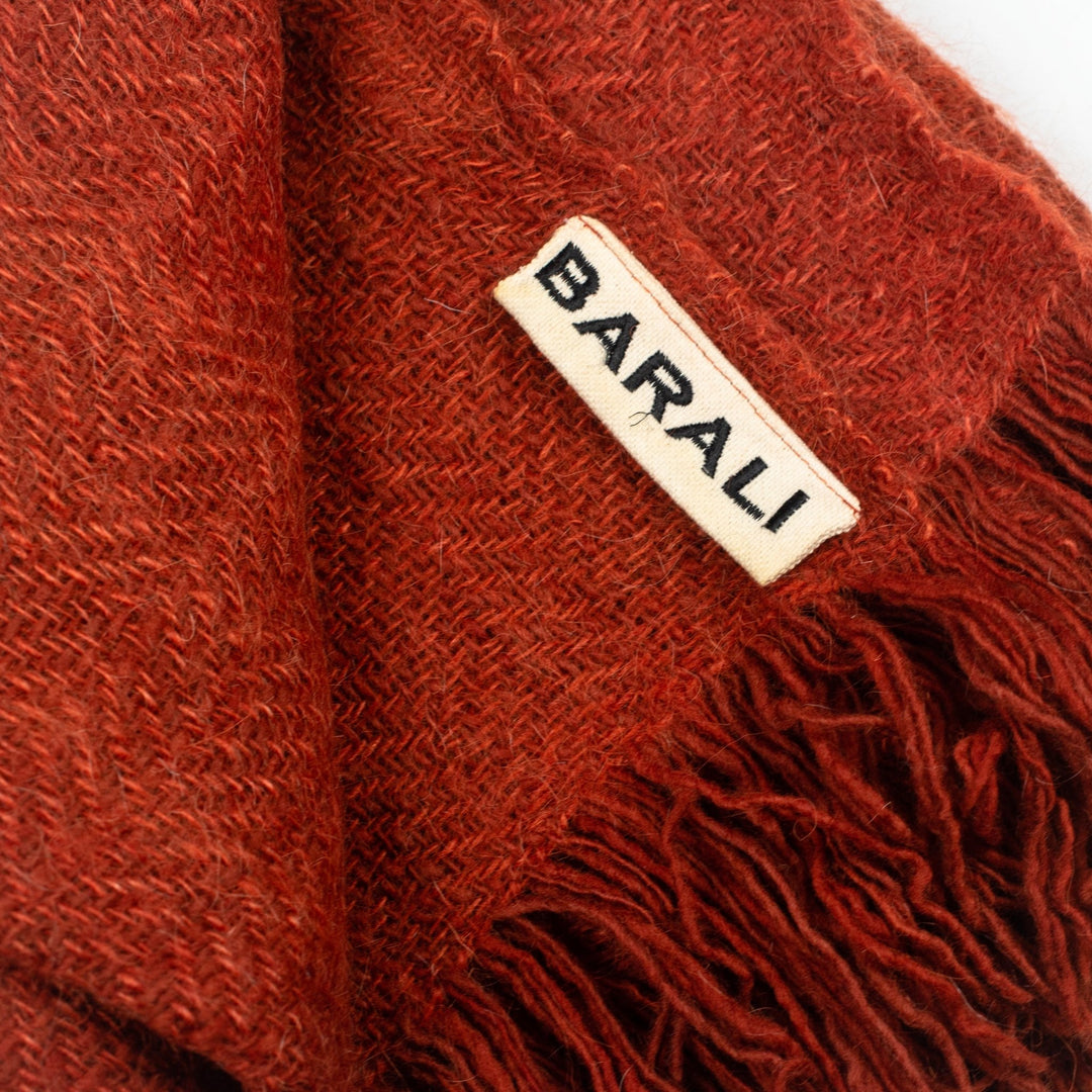 Tsireletso Throw — Orange Rust by Barali at White Label Project