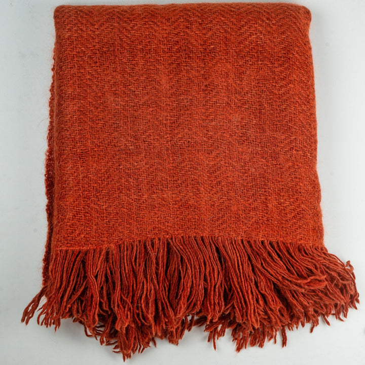 Tsireletso Throw — Orange Rust by Barali at White Label Project