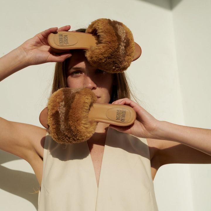 Mules — Caramel by Cornelio Borda at White Label Project