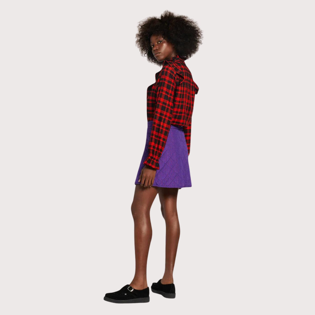 Reversible Quilted Mini Skirt Maasai by Endelea at White Label Project