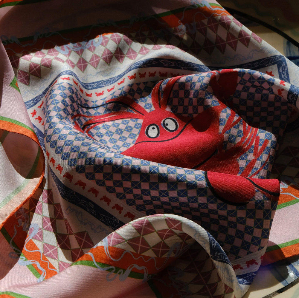 Silk Scarf — Crawfish by Gunia Project at White Label Project