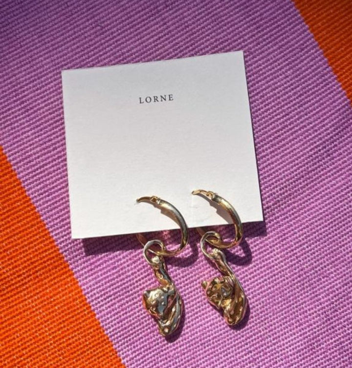 Leopard Hoop Earrings by Lorne at White Label Project