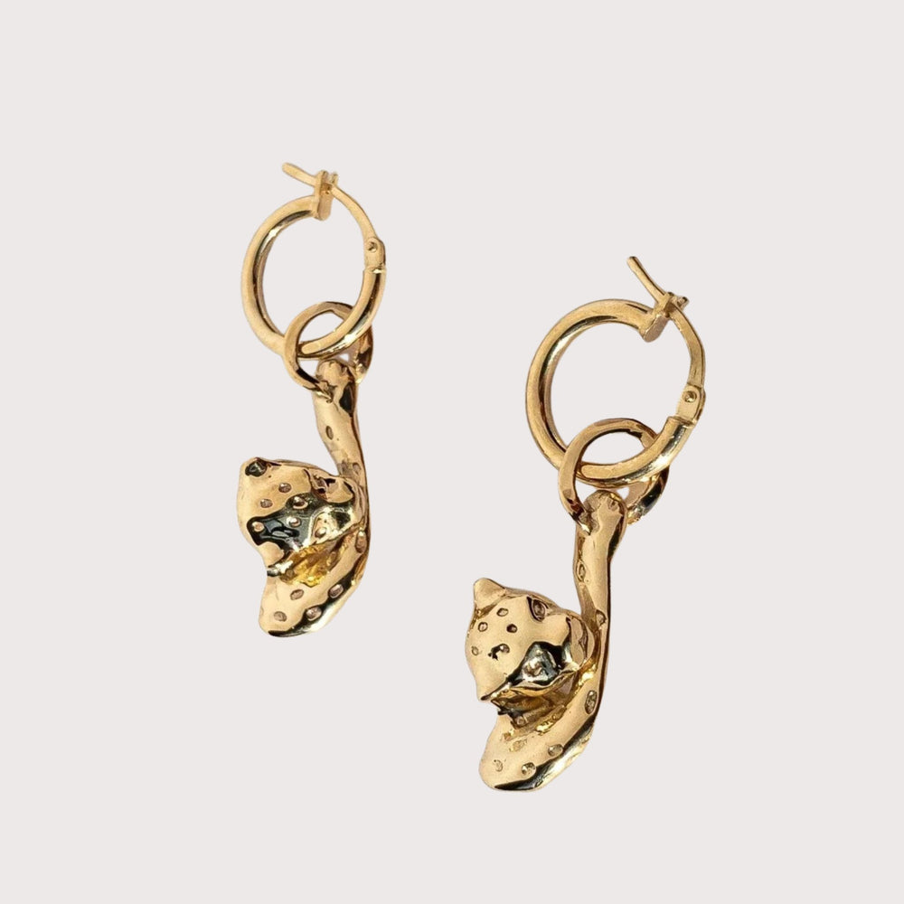 Leopard Hoop Earrings by Lorne at White Label Project