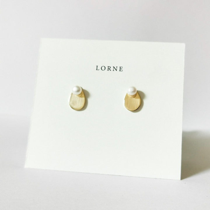 Pearl Drop Earrings — Gold by Lorne at White Label Project