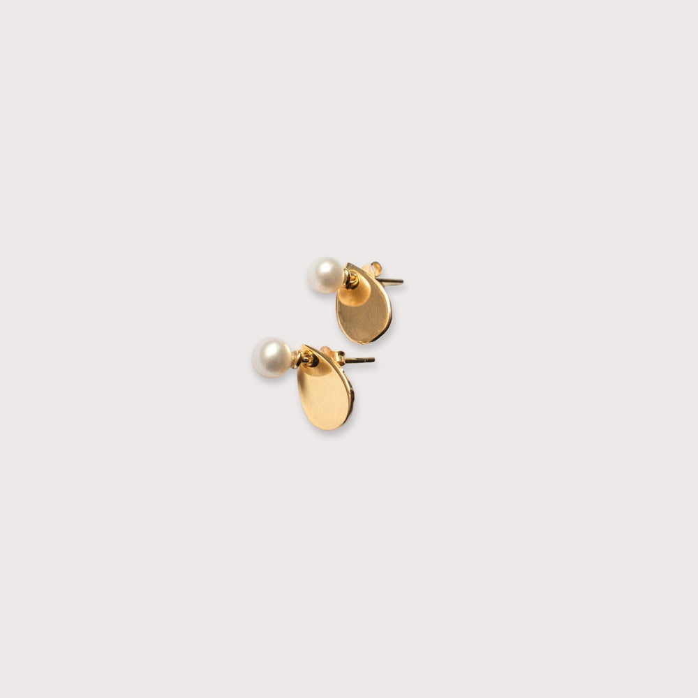 Pearl Drop Earrings — Gold by Lorne at White Label Project
