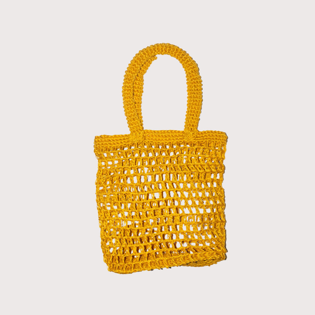 Fique Tote Dina Moreno Mini — Yellow by Matamba at White Label Project