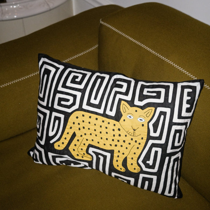 Kuna Cushion Jaguar by Mola Sasa at White Label Project