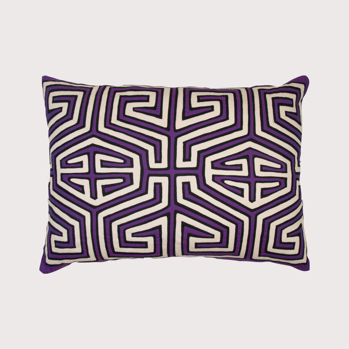 Kuna Cushion Purple by Mola Sasa at White Label Project