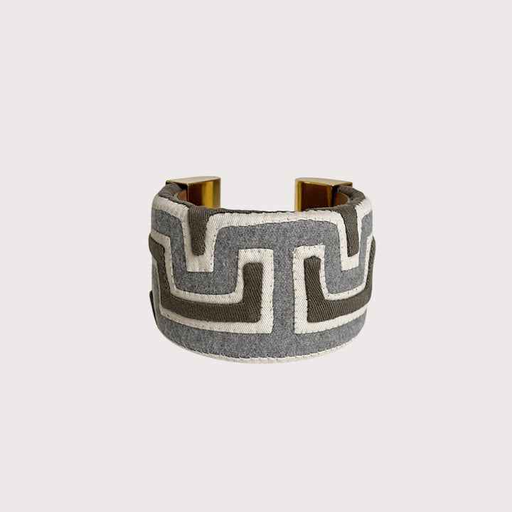 Sendero Navy Bangle Wide Grey by Mola Sasa at White Label Project