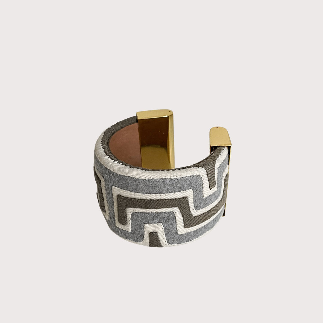 Sendero Navy Bangle Wide Grey by Mola Sasa at White Label Project