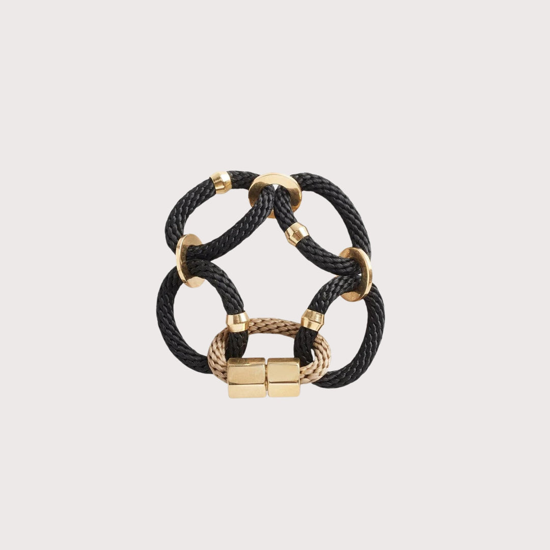 Circe bracelet Black/Beige by Pichulik at White Label Project