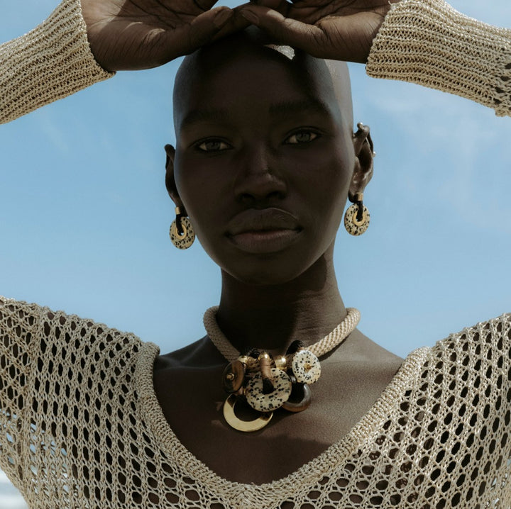 Satya Necklace - beige by Pichulik at White Label Project