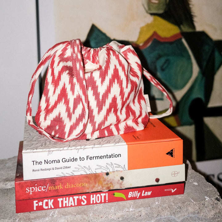Ikat bag - red by Pixan at White Label Project