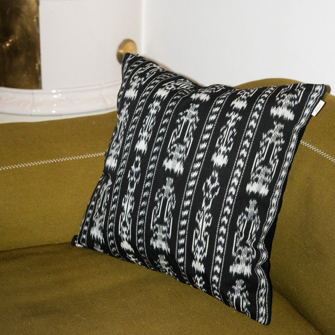 Ikat cushion - black by Pixan at White Label Project