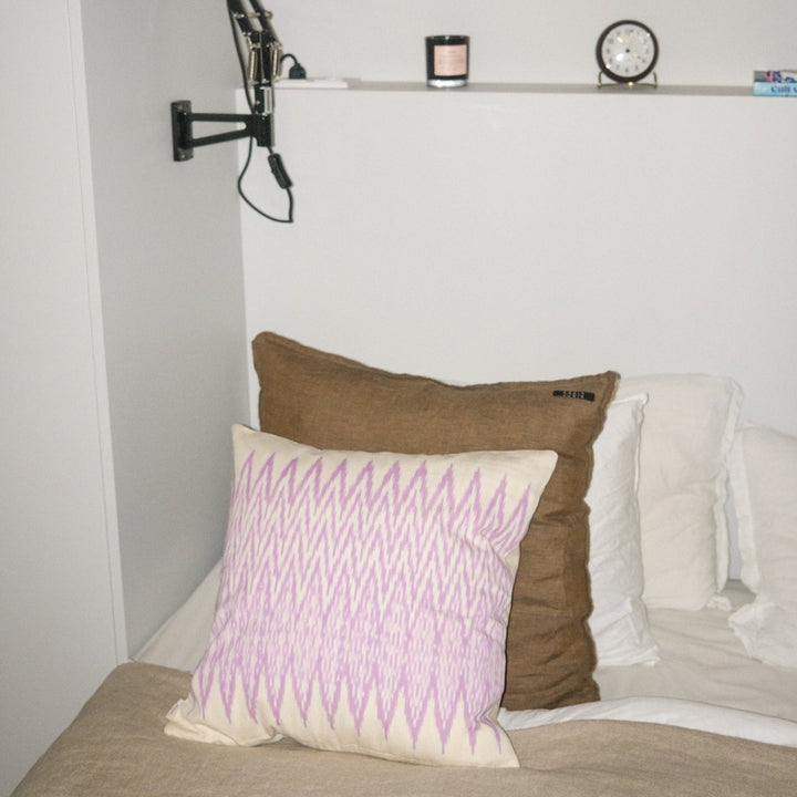 Ikat cushion - lilac by Pixan at White Label Project