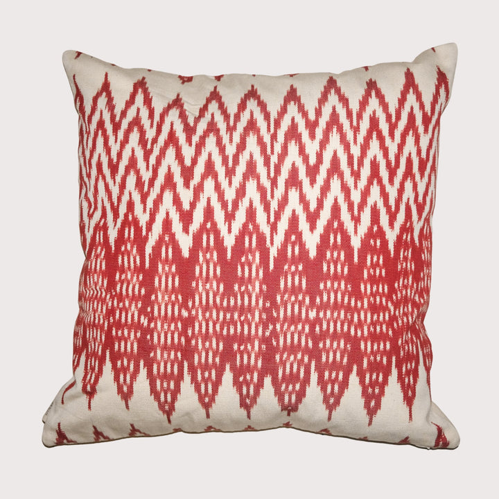 Ikat cushion - red by Pixan at White Label Project