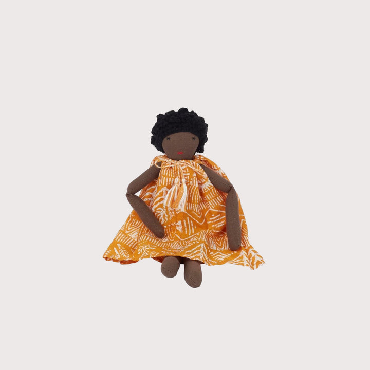 Soumba Mum & Mini Doll - Orange by Silaiwali at White Label Project
