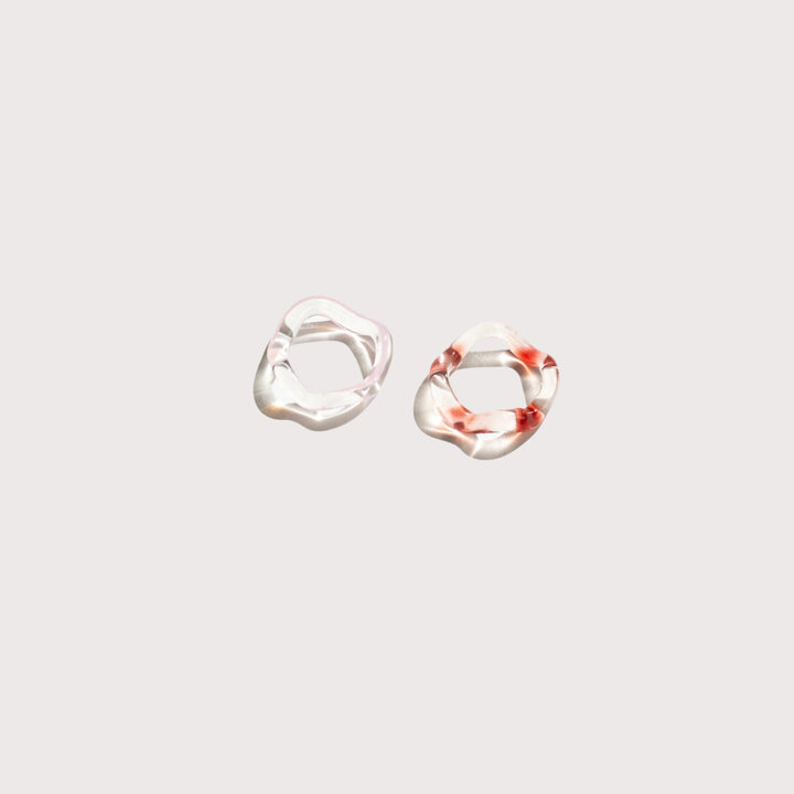Marbled La Onda Rings — Red/ Rosé by Studio Conchita at White Label Project