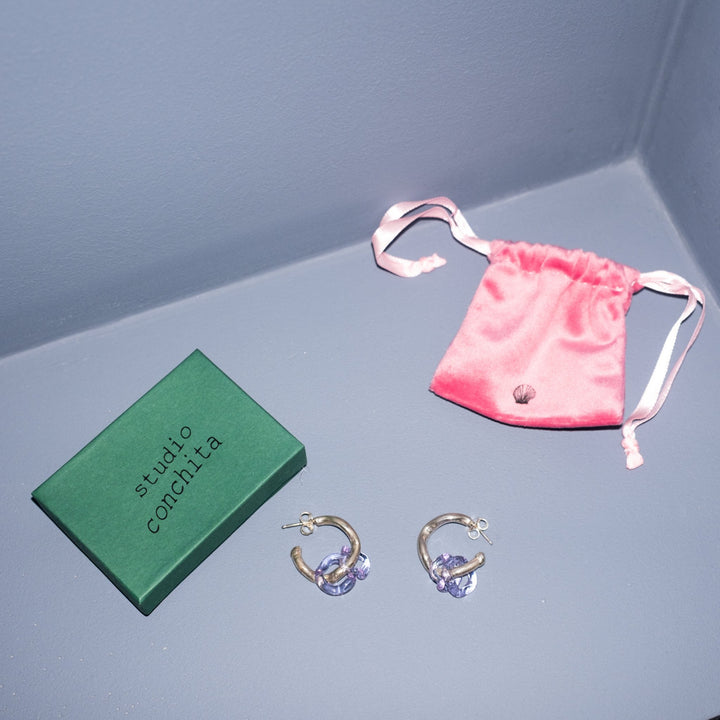 Onda Lila Earrings by Studio Conchita at White Label Project