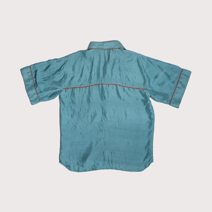 Unquiet Teal Silk Shirt