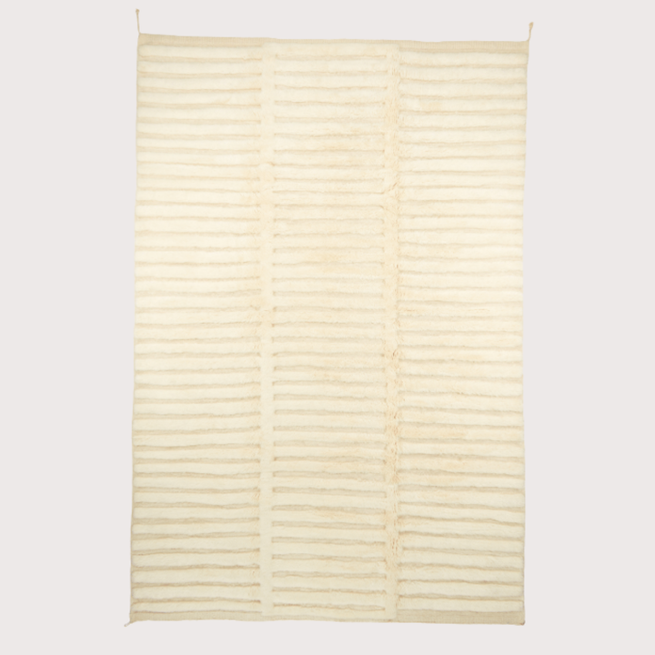 Broken Lines Area Rug - Cream