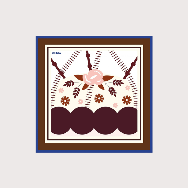 Korovai Silk Headscarf - Brown
