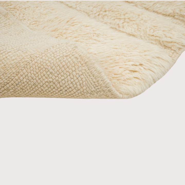 Wide Broken Lines Rug - Cream