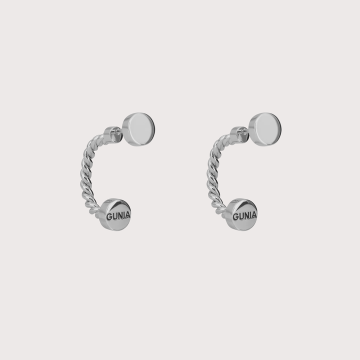 Hryvna Earrings - Silver