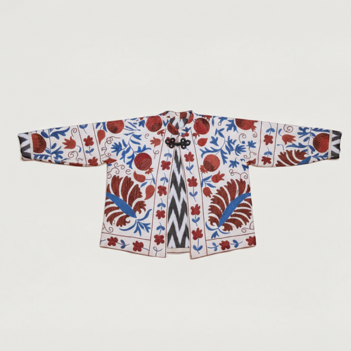 Can Suzani Jacket - Blue/Red