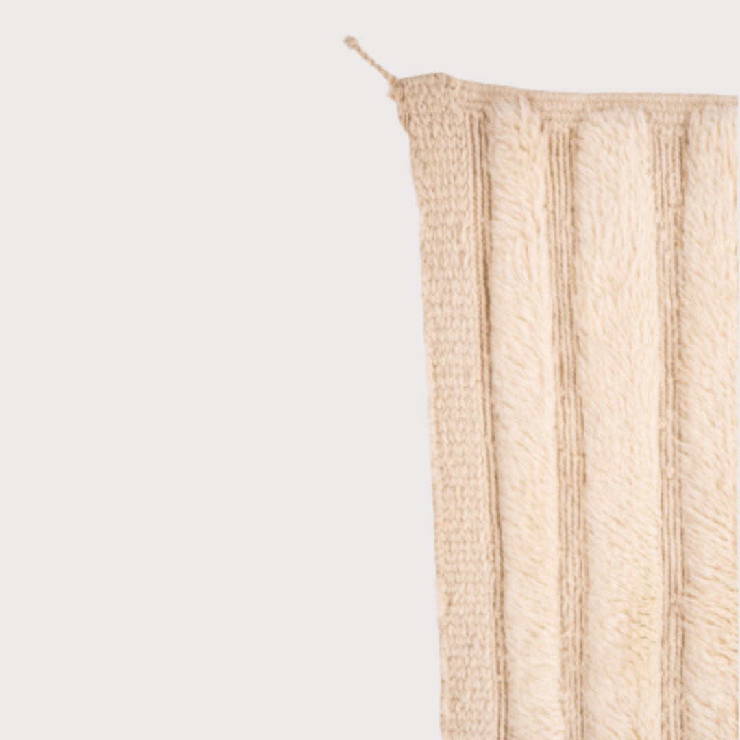 Broken Lines Area Rug - Cream