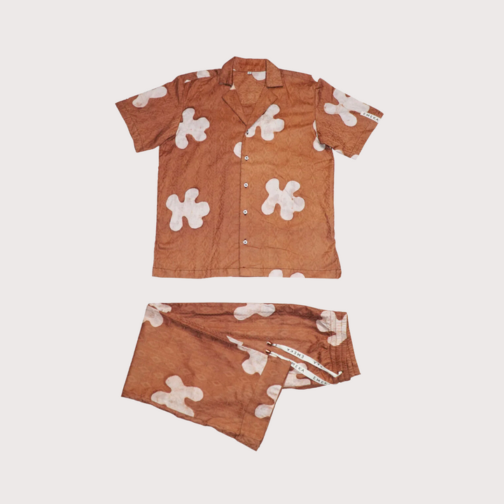 Spotted Loungewear Set — Red Clay