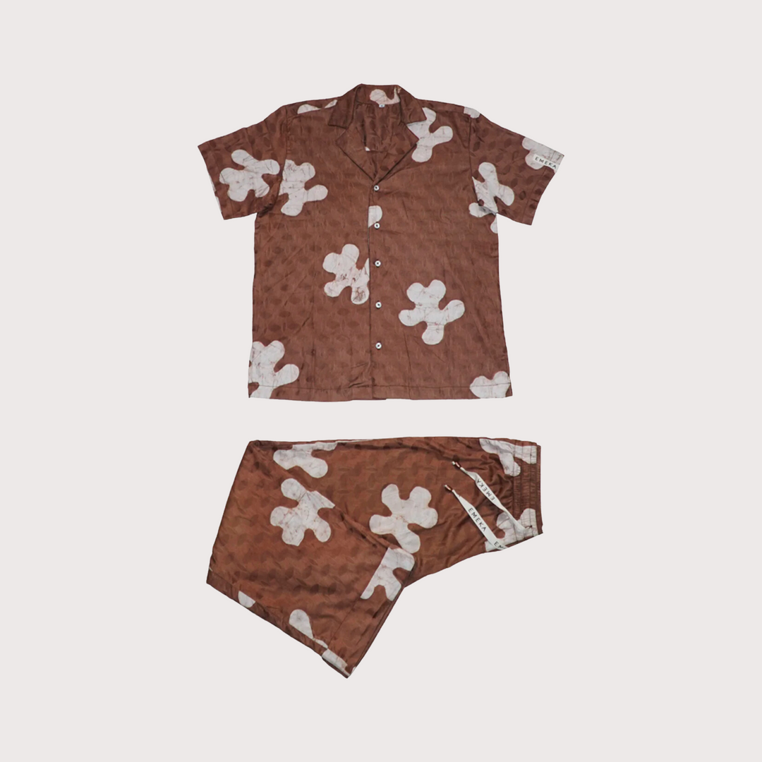 Spotted Loungewear Set — Red Clay