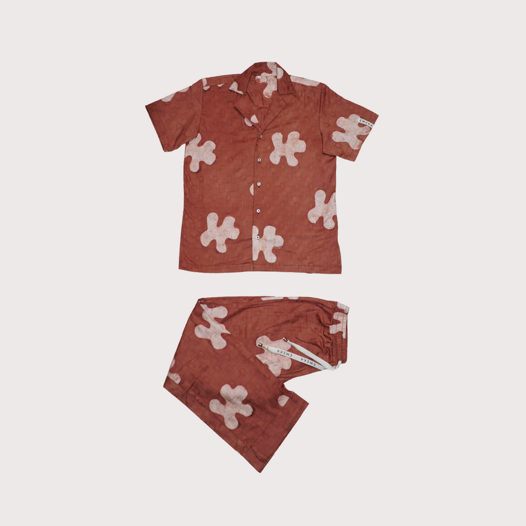 Spotted Loungewear Set — Bronze