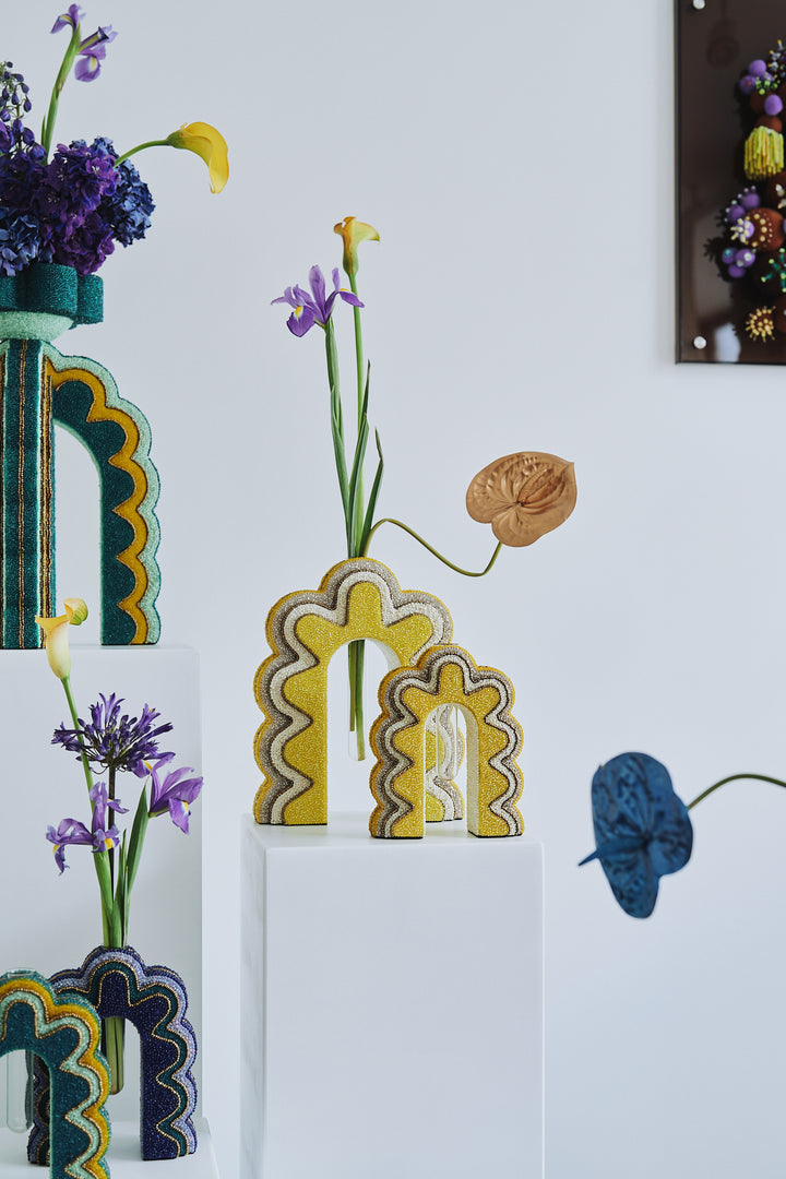 Purna Vase Small Canary Yellow