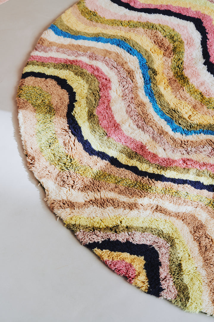 Vague de Couleurs Round Rug