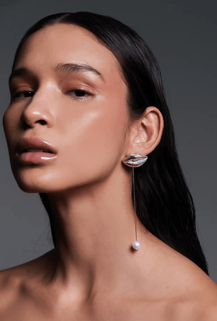 Beso Earring - Silver by Alejandra de Coss at White Label Project