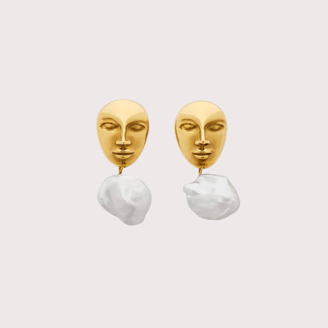 Georgette Earrings - Gold by Alejandra de Coss at White Label Project