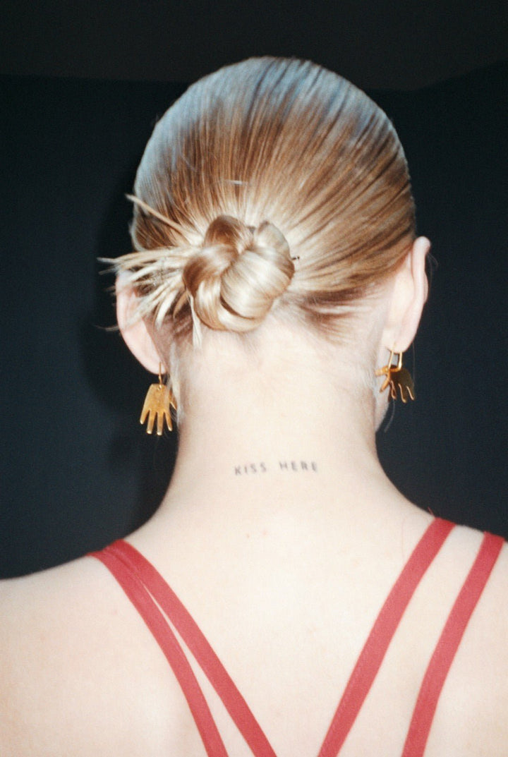 Hand Earrings - Gold by Alejandra de Coss at White Label Project