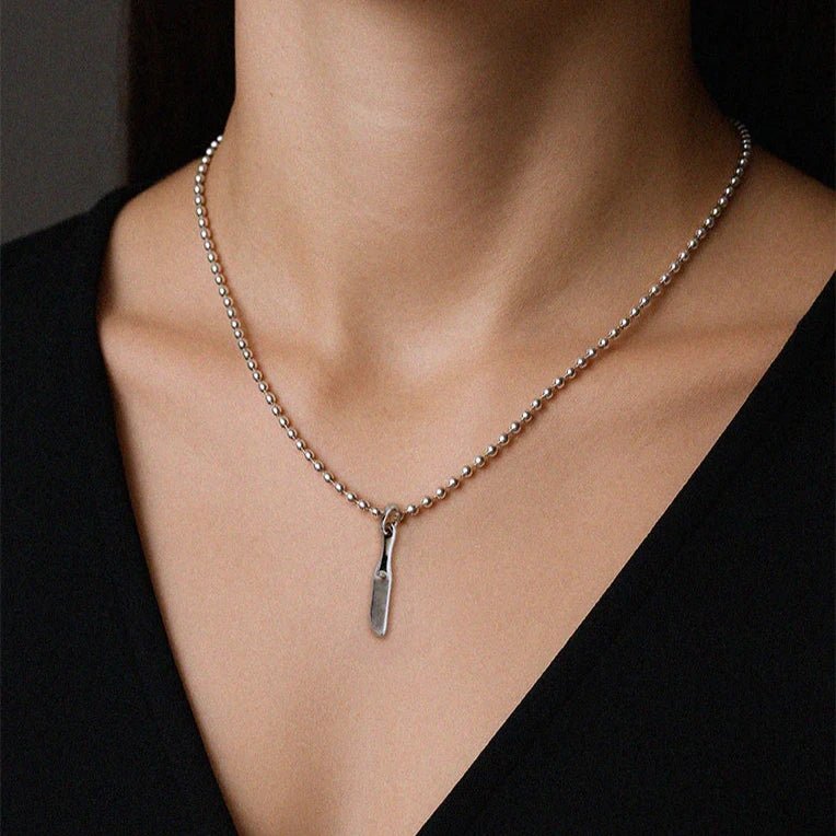 Knife Necklace - Silver by Alejandra de Coss at White Label Project