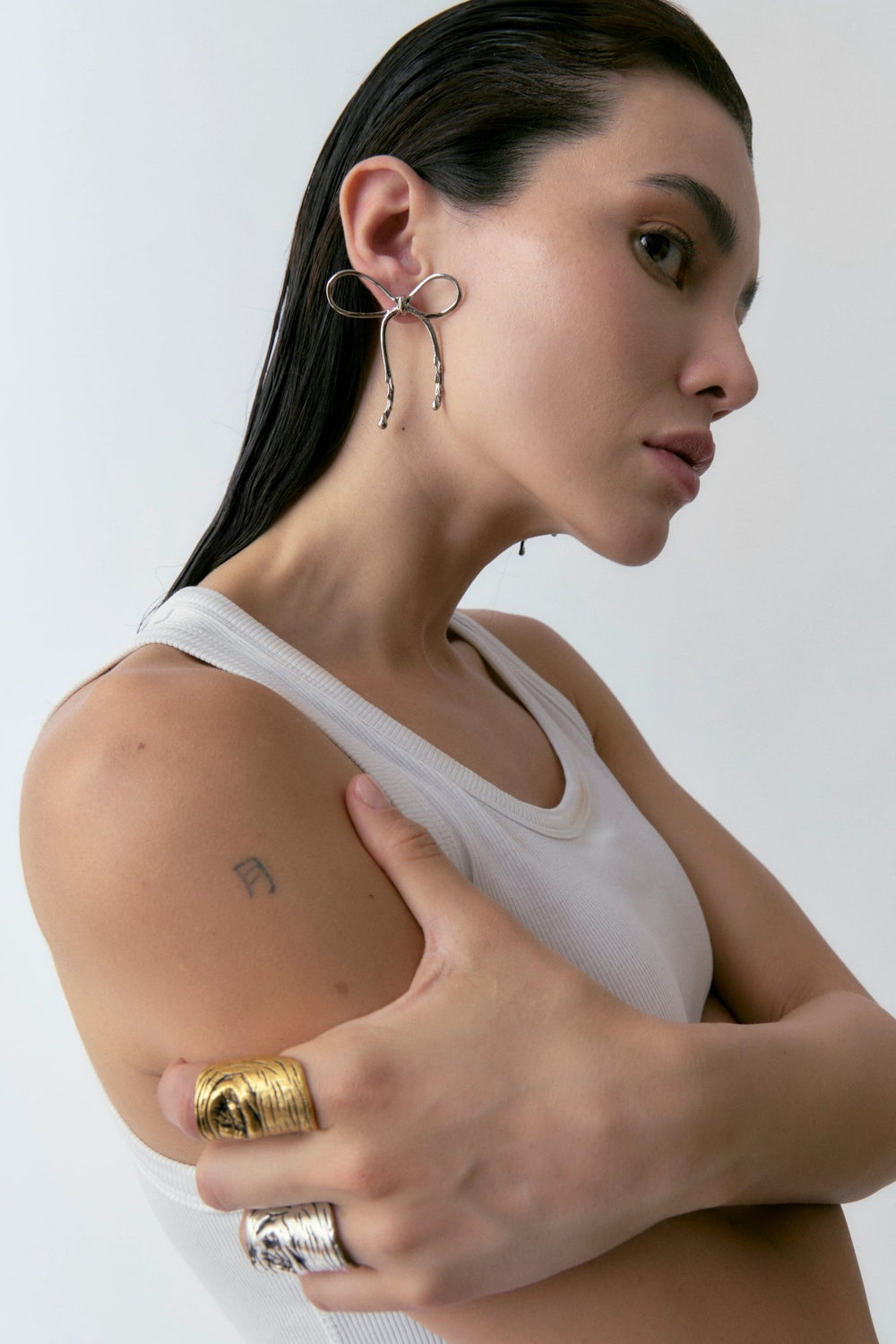 Knotted Earrings - Silver by Alejandra de Coss at White Label Project