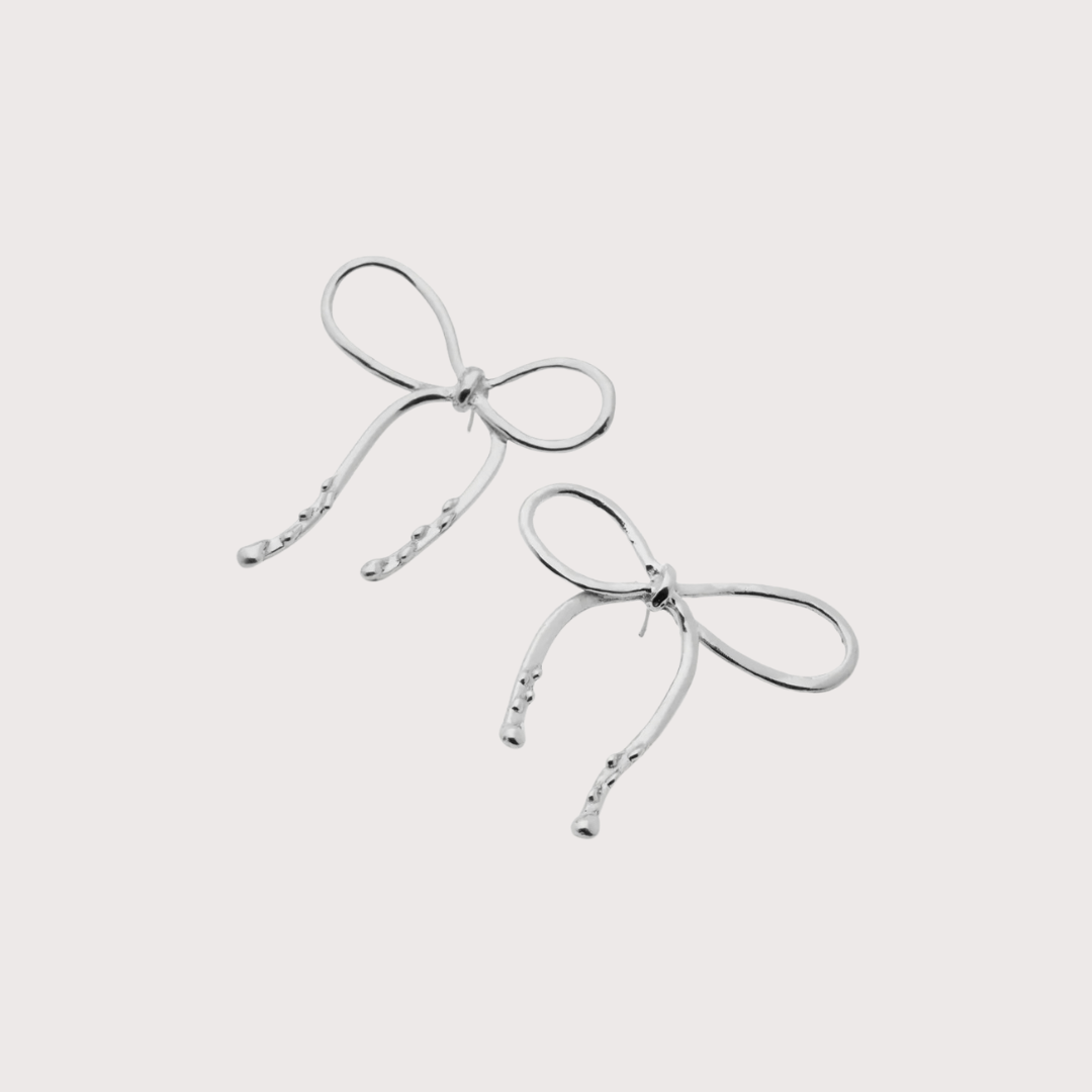 Knotted Earrings - Silver by Alejandra de Coss at White Label Project
