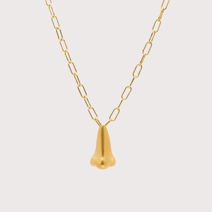 Link - Chain Nose Necklace - Gold by Alejandra de Coss at White Label Project
