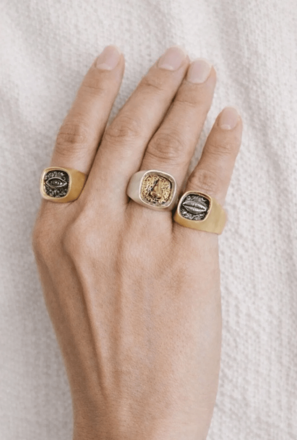 Surreal Eye Ring - Gold by Alejandra de Coss at White Label Project