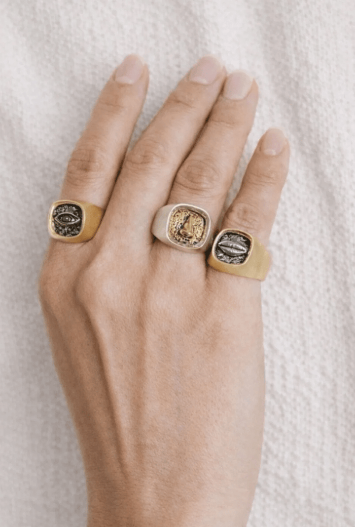 Surreal Eye Ring - Gold by Alejandra de Coss at White Label Project