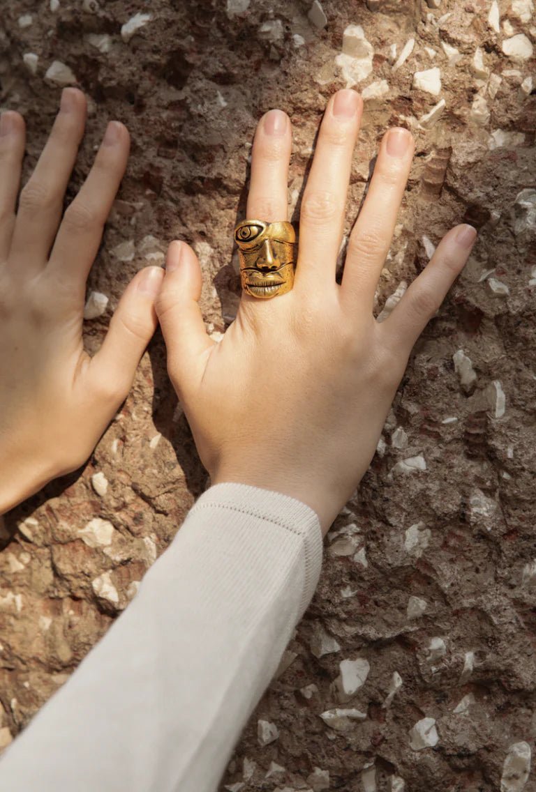 Visage Ring - Gold by Alejandra de Coss at White Label Project